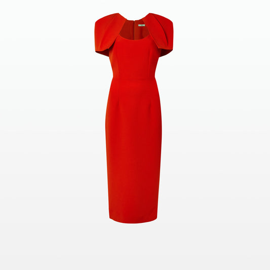 Blossom Cherry Red Midi Dress