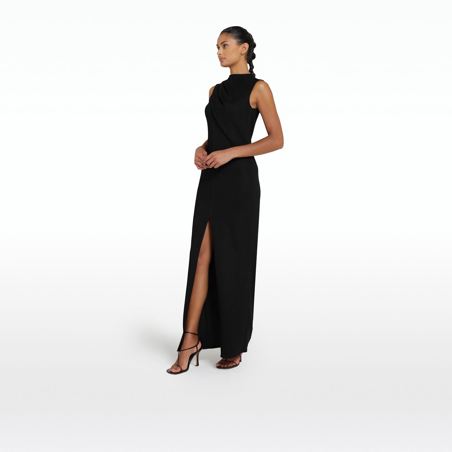 Iris Black Long Dress
