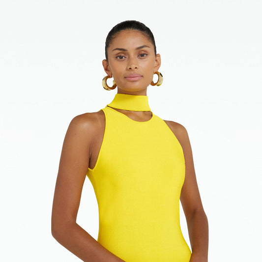 Chasca Canary Knit Midi Dress