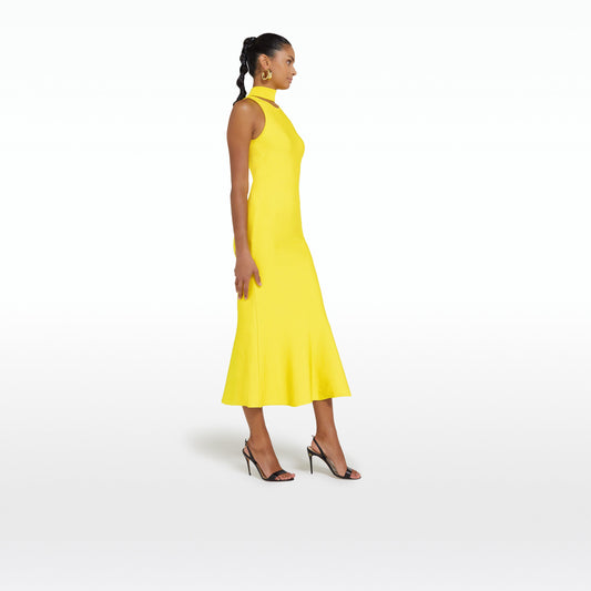 Chasca Canary Knit Midi Dress