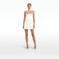 Molly Ivory Feather-Trimmed Short Dress