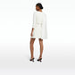 Erma Ivory Short Dress With Embroidered Belt