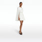 Erma Ivory Short Dress With Embroidered Belt