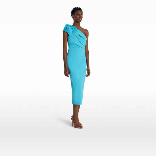 Granalle Aquamarine Midi Dress