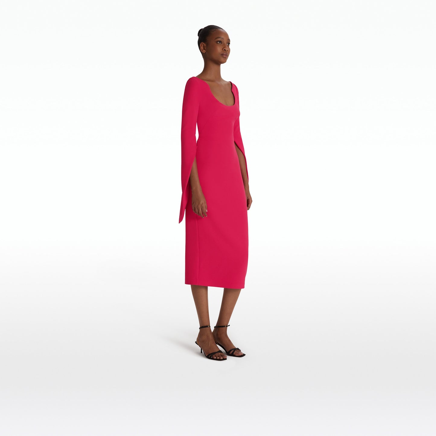 Evera Raspberry Midi Dress