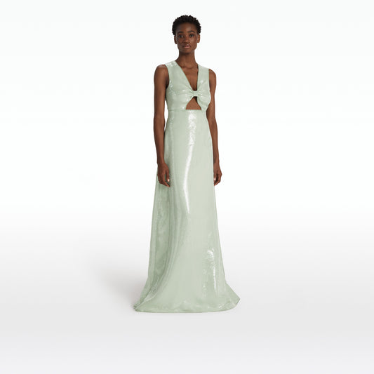 Yanis Sea Glass Long Dress