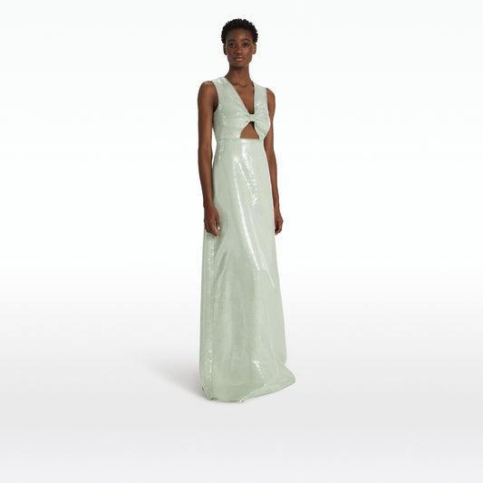 Yanis Sea Glass Long Dress