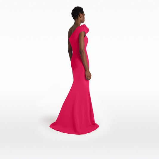 Tanna Raspberry Long Dress