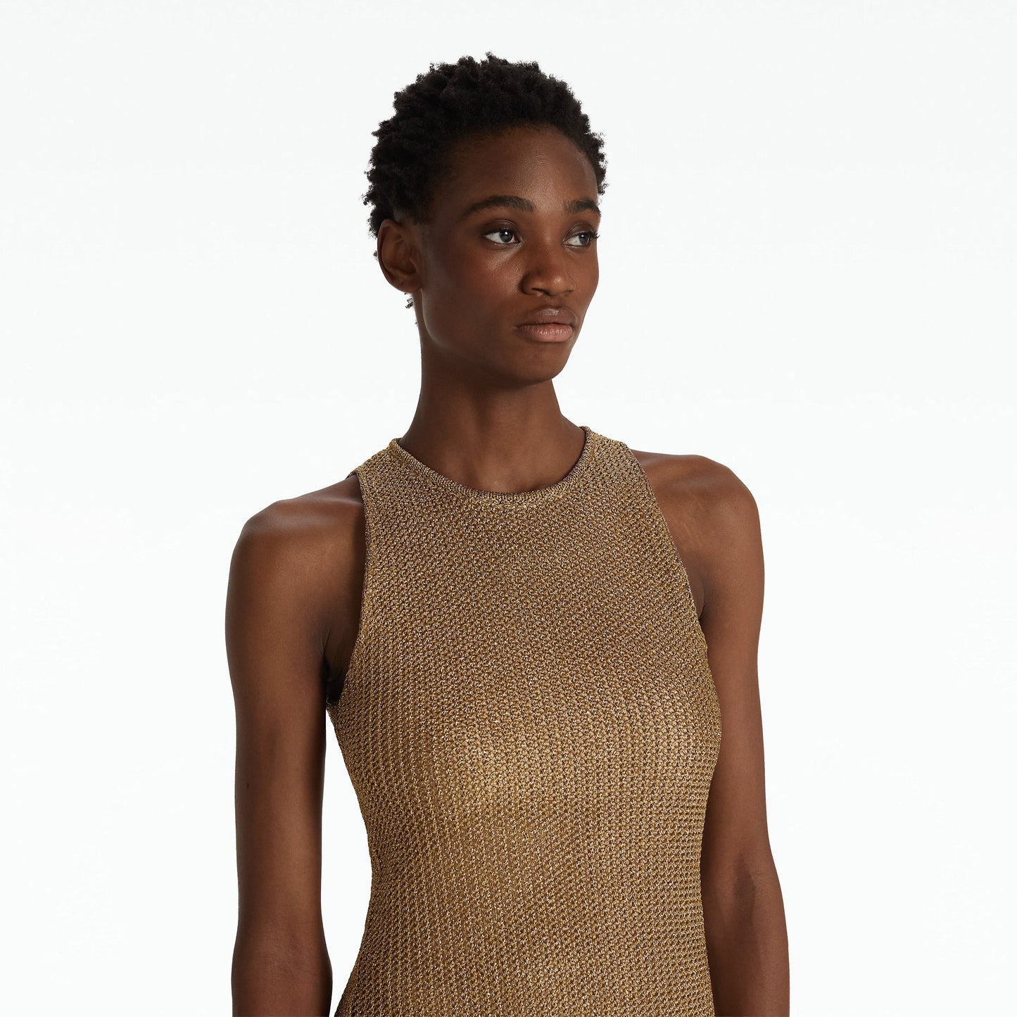 Deidre Gold Knit Dress