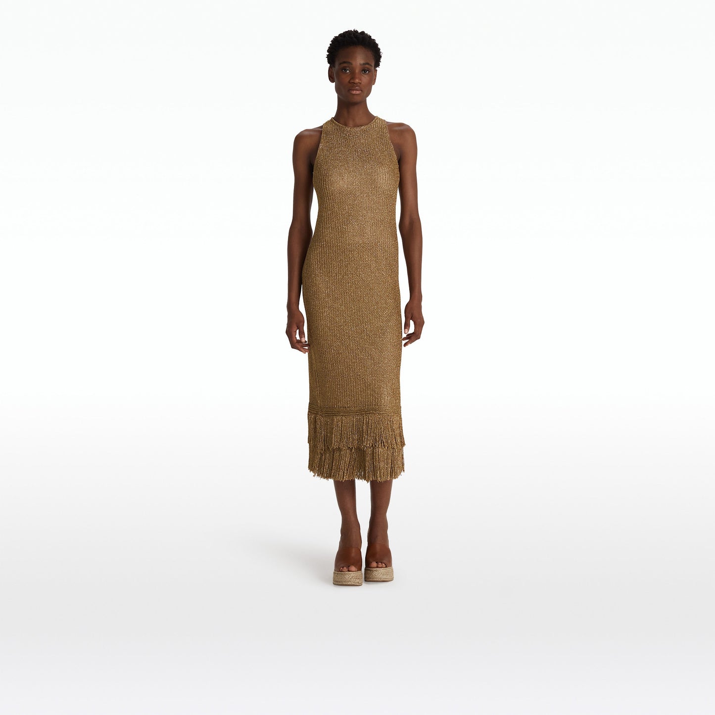 Deidre Gold Knit Dress