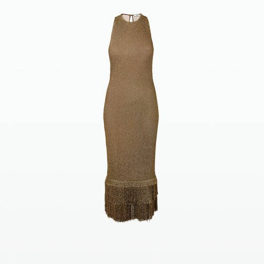 Deidre Gold Knit Dress