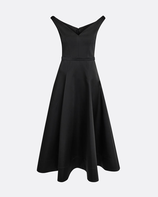 Yesim Black Midi Dress