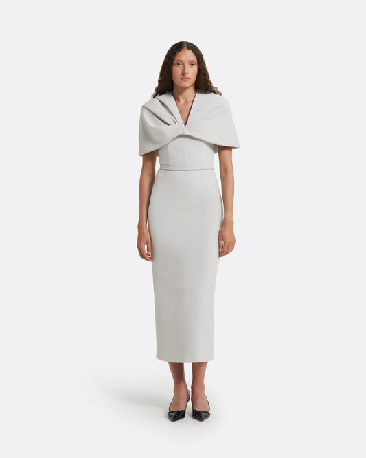 Shula Stone Grey Midi Dress