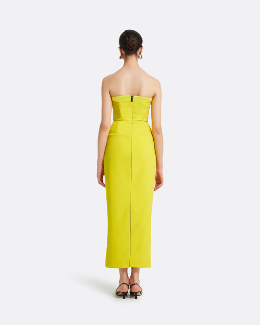 Sydney Chartreuse Midi Dress