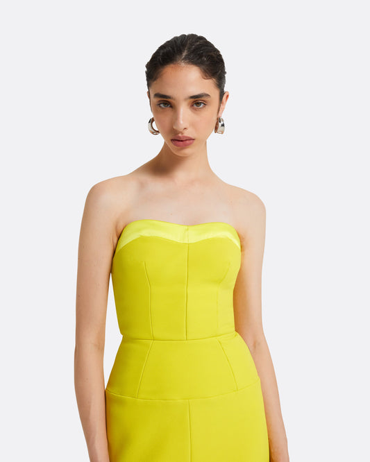 Sydney Chartreuse Midi Dress