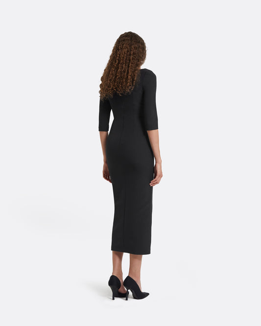 Derya Black Midi Dress