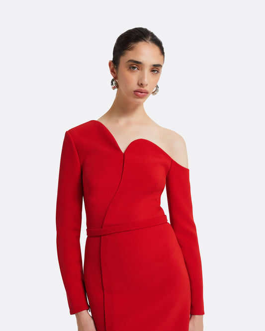 Giulia Dazzling Red Midi Dress