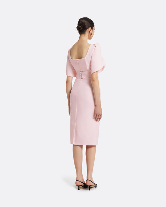 Joan Barely Pink Midi Dress