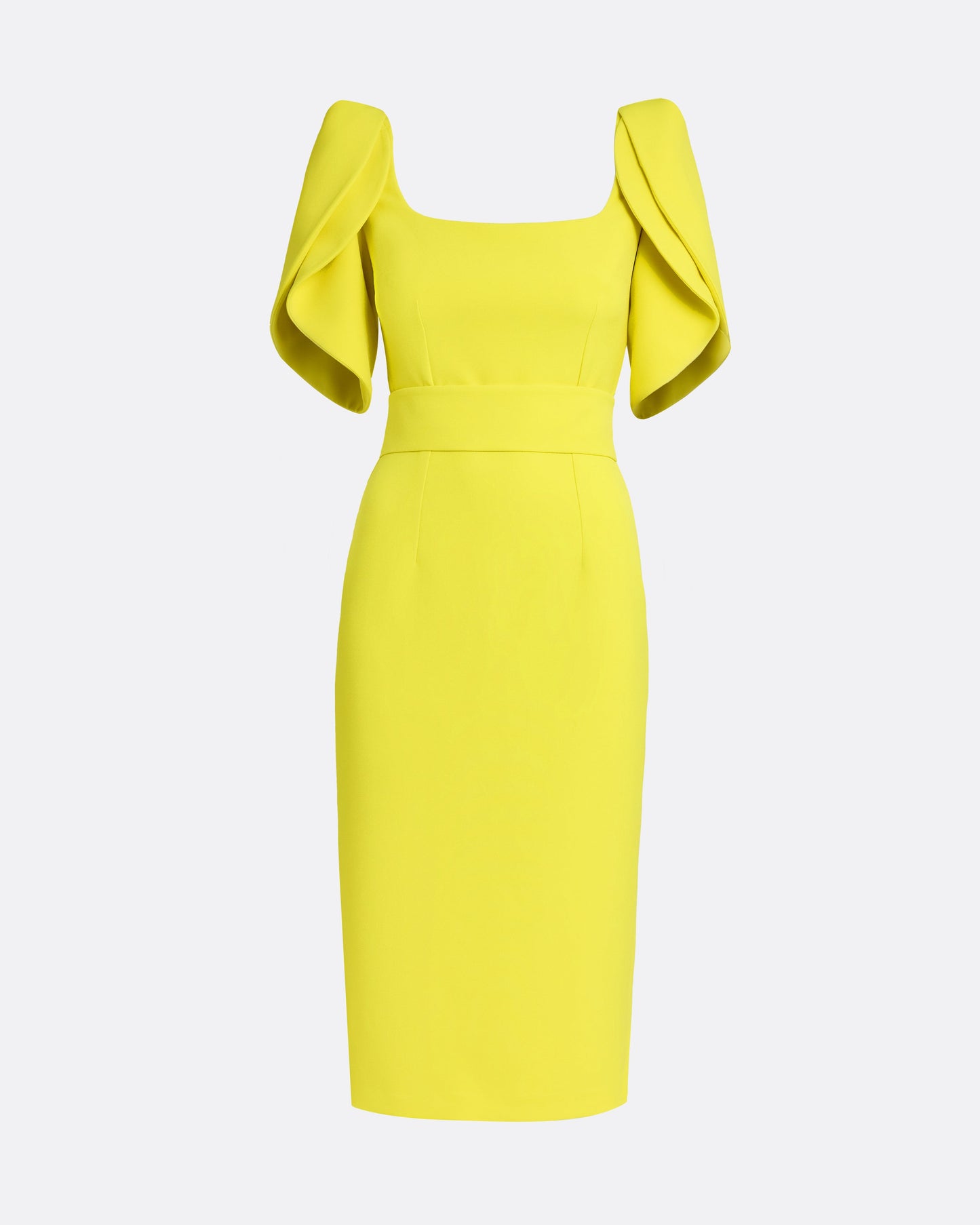 Joan Chartreuse Midi Dress