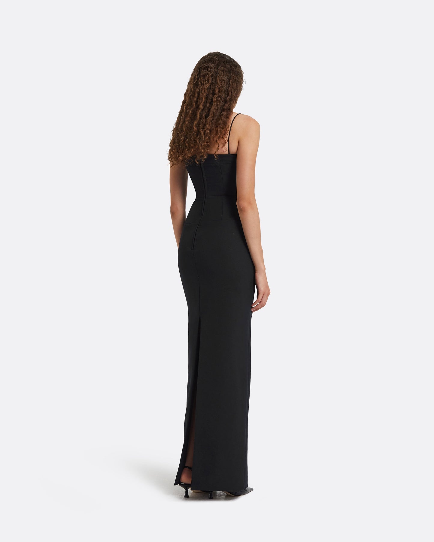 Pelin Black Long Dress