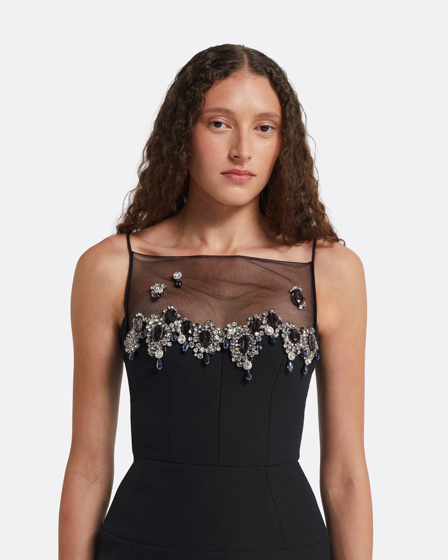 Pelin Black Long Dress