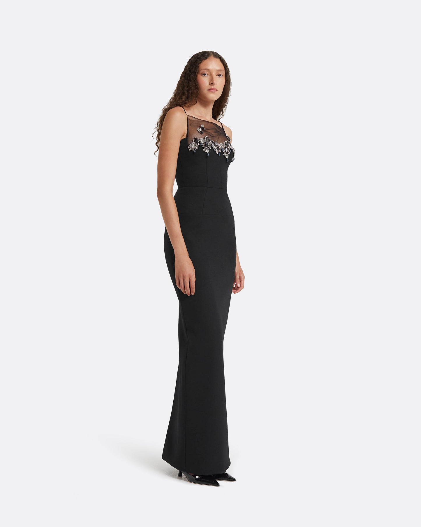 Pelin Black Long Dress