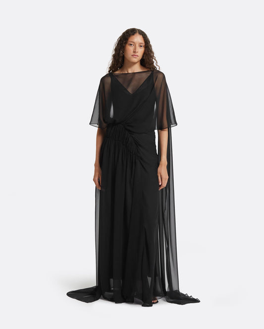 Halima Black Long Dress