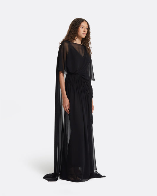 Halima Black Long Dress