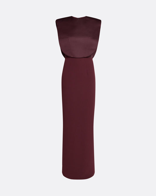 Beril Wine Long Dress