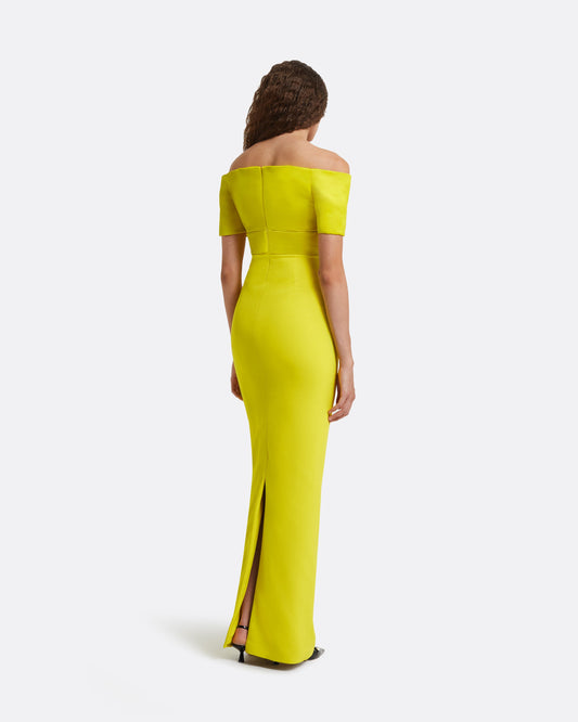 Abike Chartreuse Long Dress