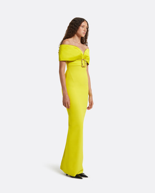 Abike Chartreuse Long Dress