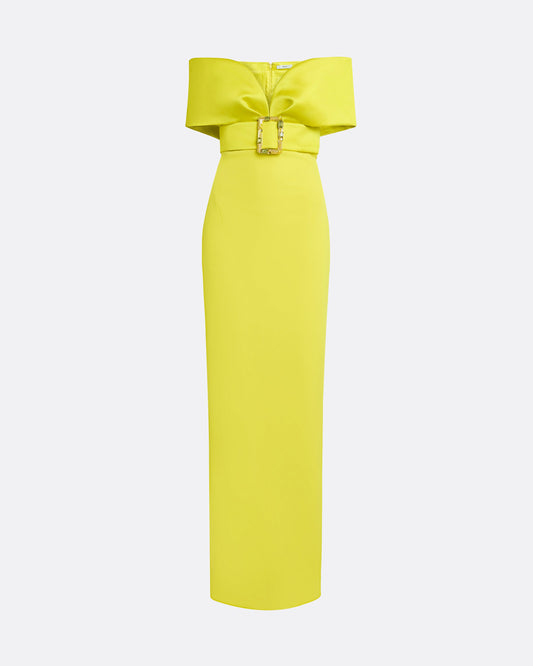 Abike Chartreuse Long Dress