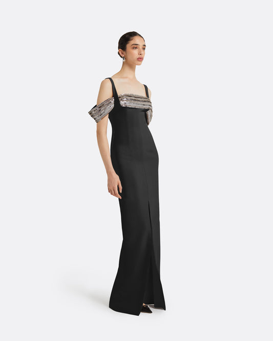 Dilek Black Long Dress