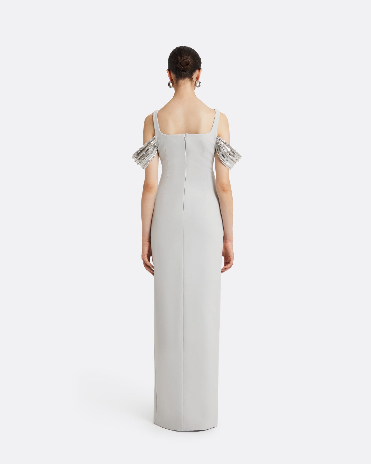 Dilek Stone Grey Long Dress
