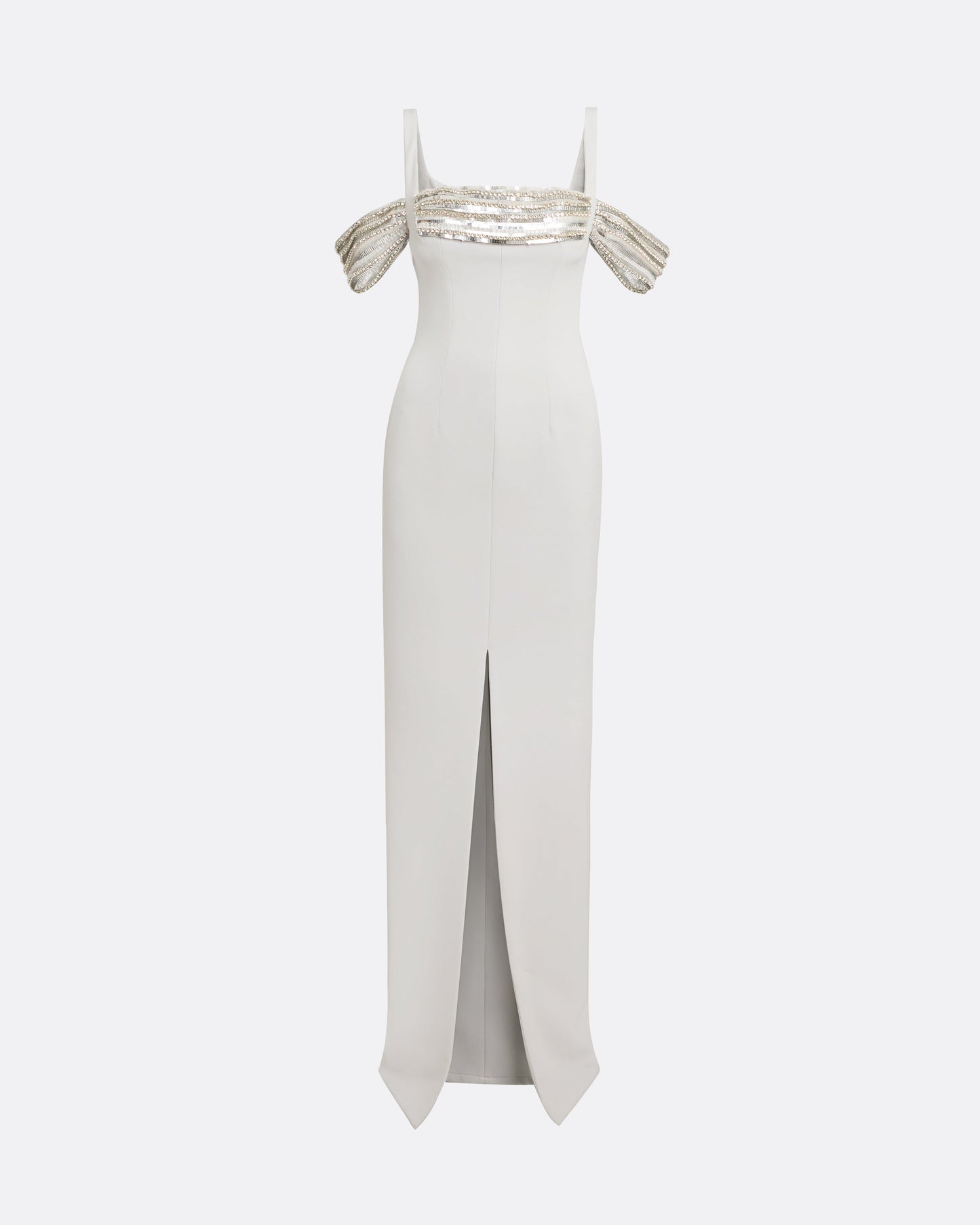 Dilek Stone Grey Long Dress