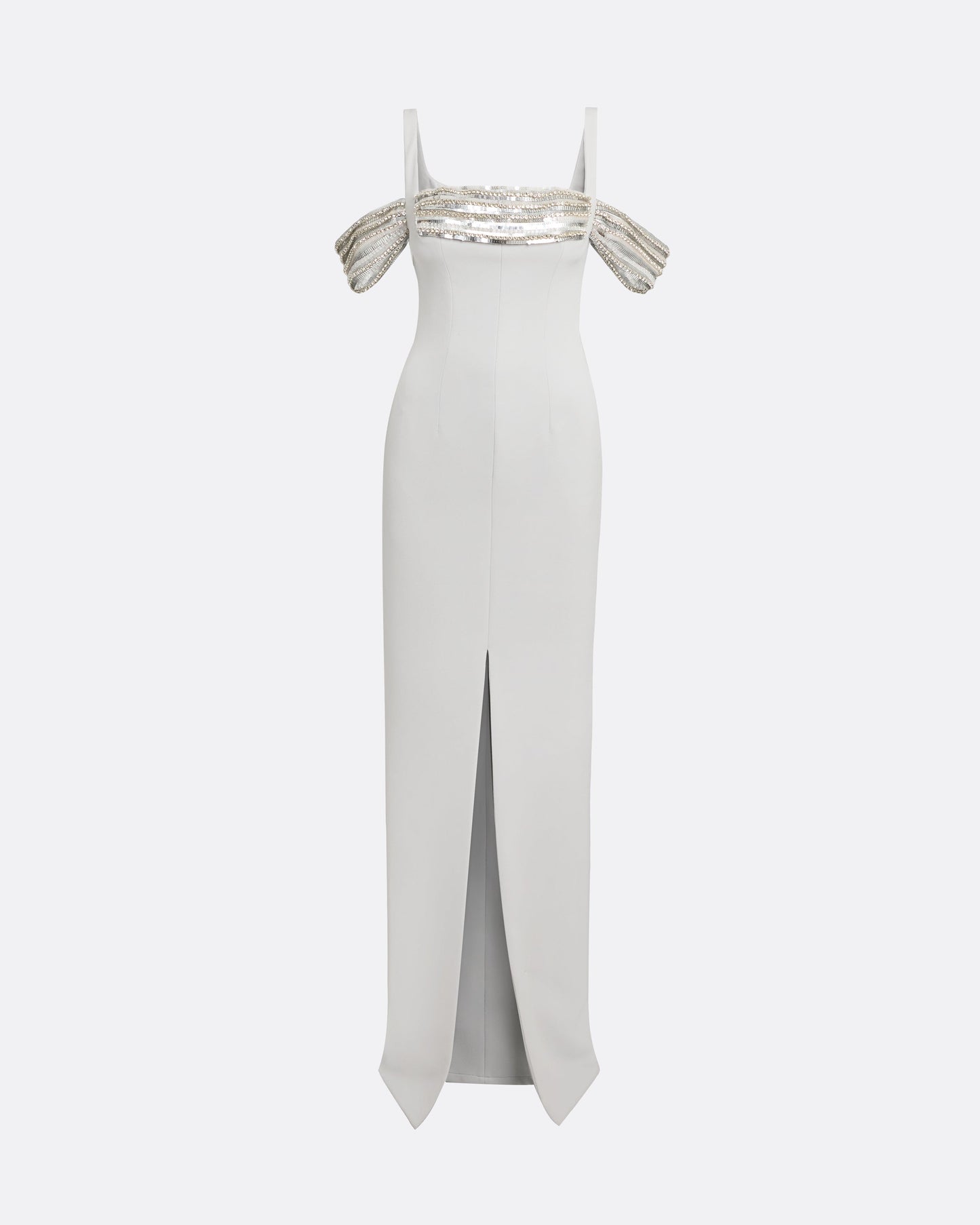 Dilek Stone Grey Long Dress