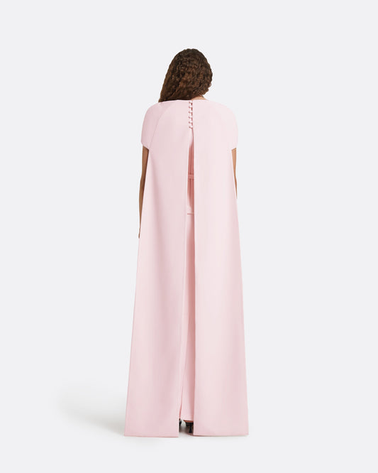 Erkin Barely Pink Long Dress With Embroidered Belt