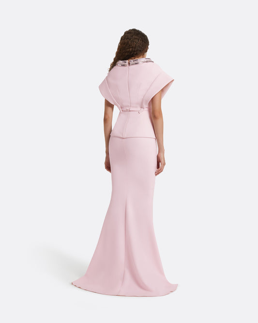 Silvia Barely Pink Embroidered Top