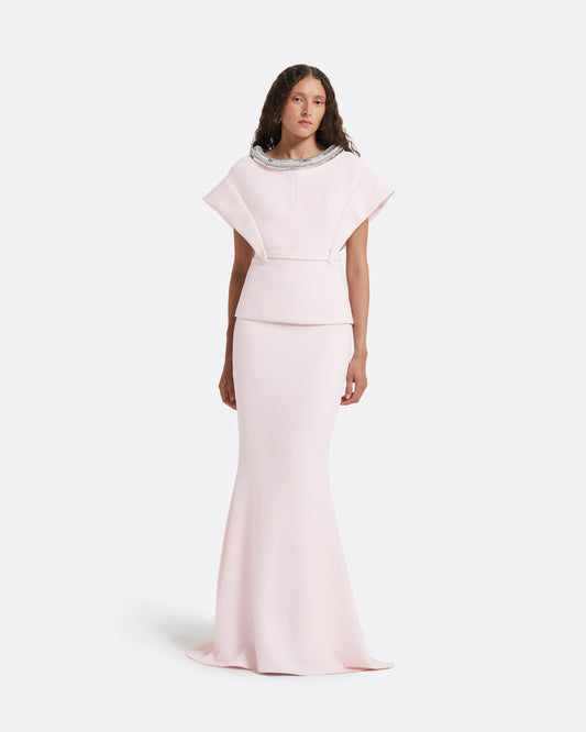 Silvia Barely Pink Embroidered Top
