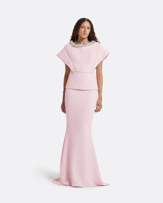 Silvia Barely Pink Embroidered Top