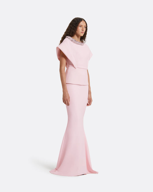 Silvia Barely Pink Embroidered Top