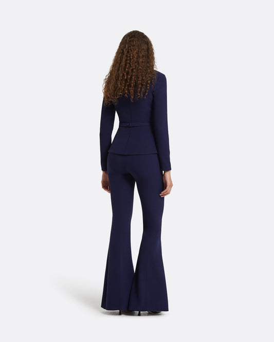 Adil Azurite Blue Top With Embroidered Belt