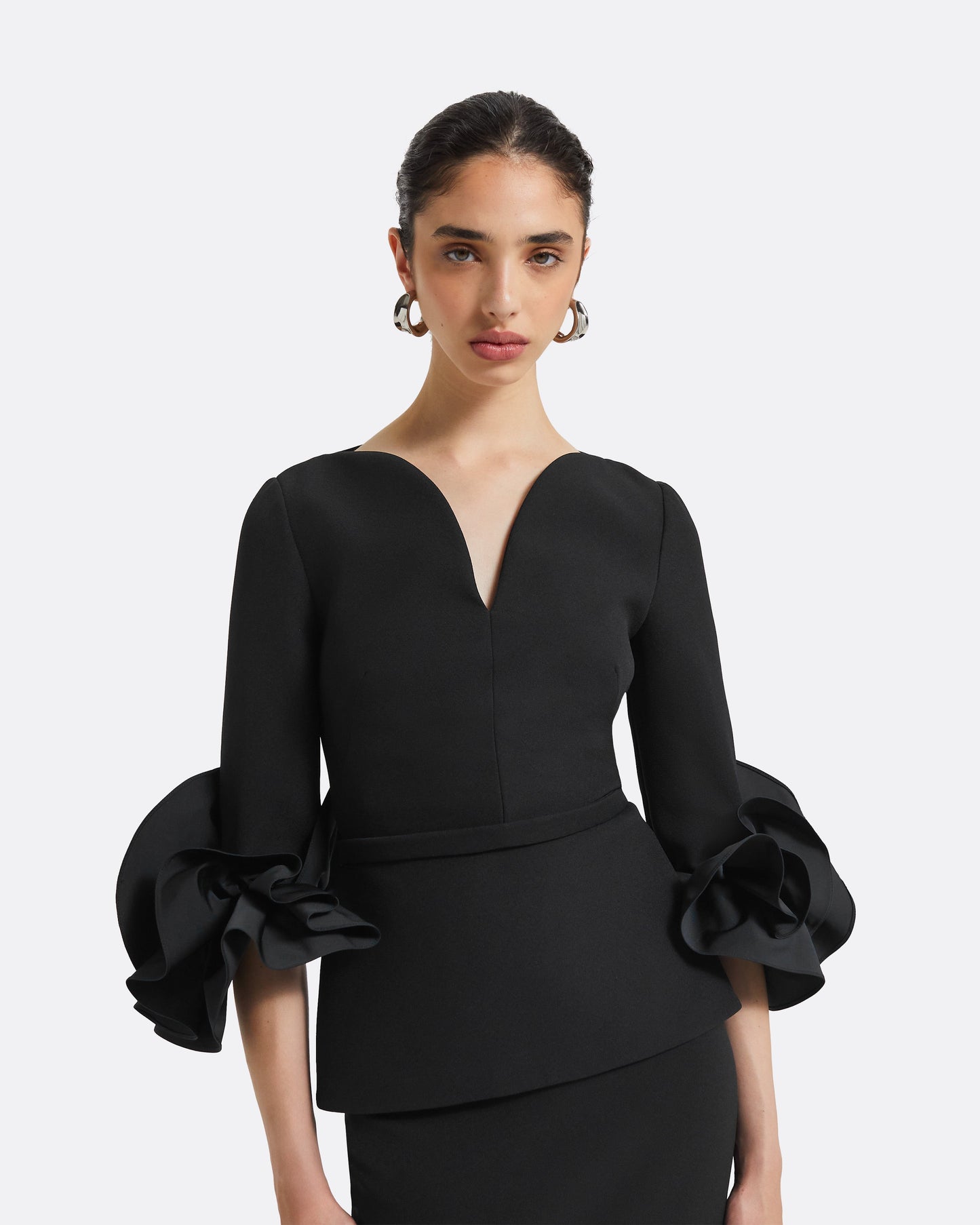 Clemence Black Long Dress