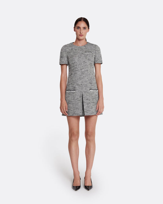 short sleeve midi dress in GREYSCALE WITH GREYSCALE