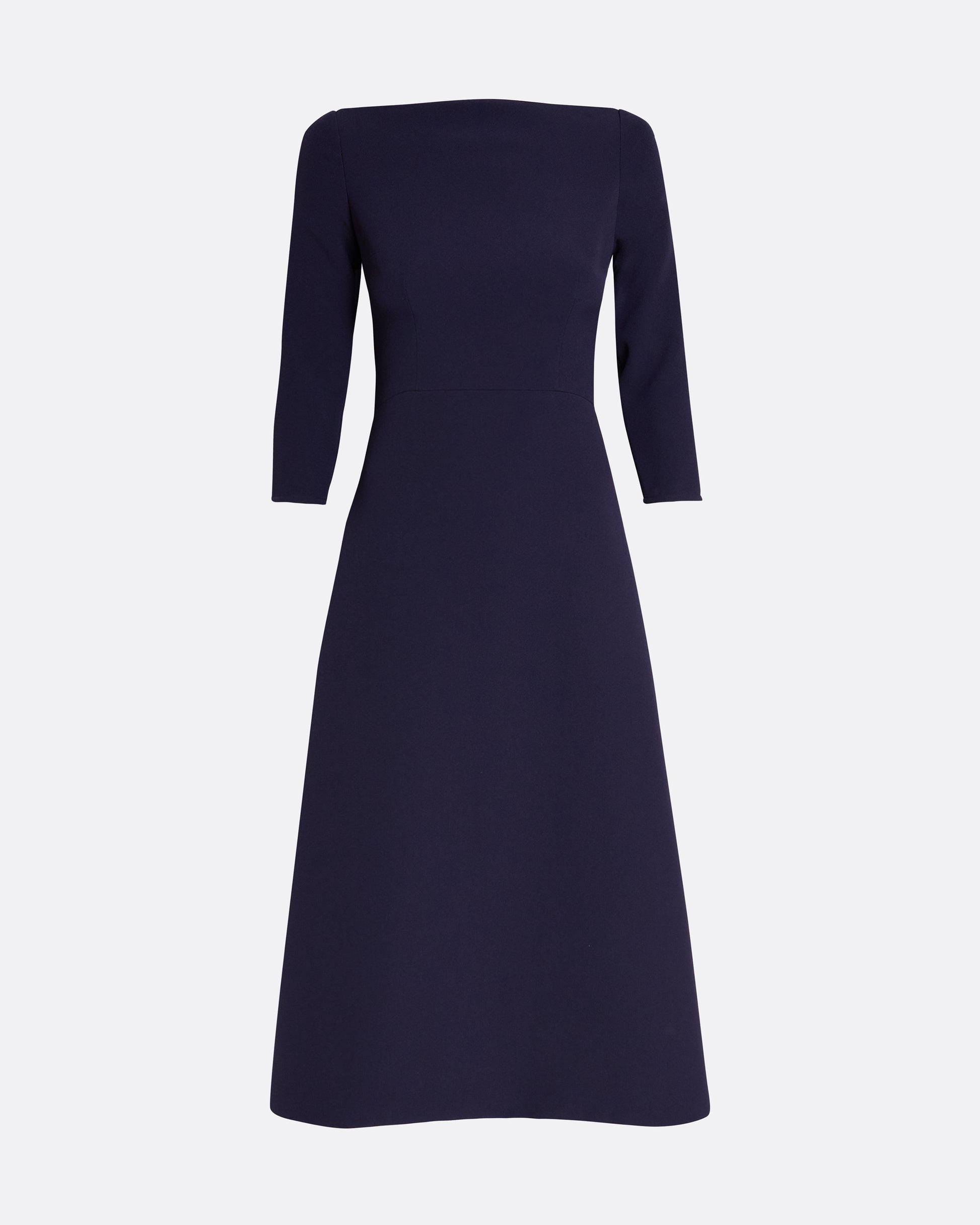 Long sleeve midi dress in AZURITE