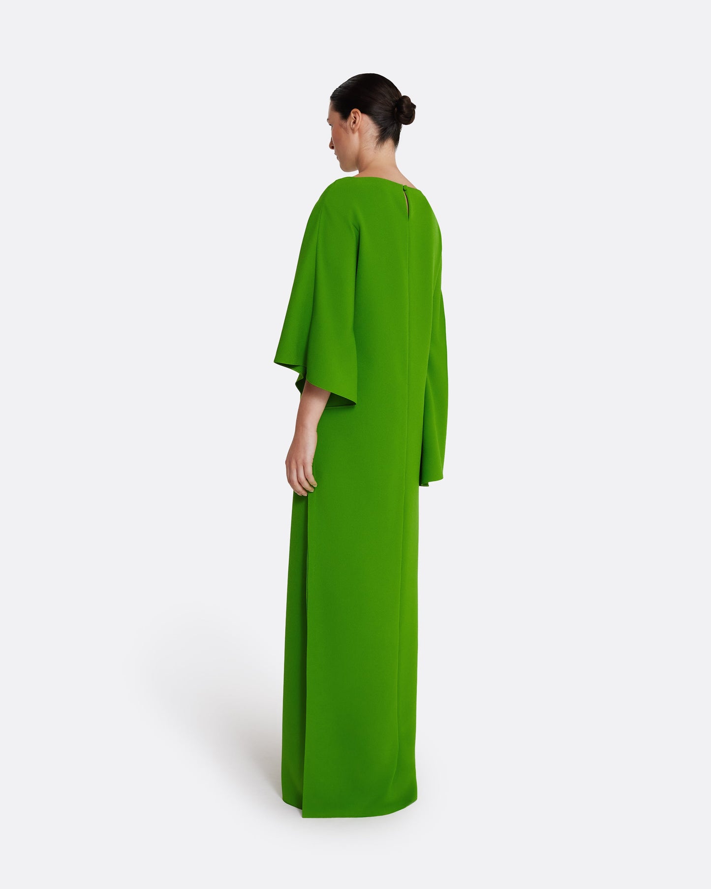 Marcellina Long Dress in Verdant Green with Multi-greens