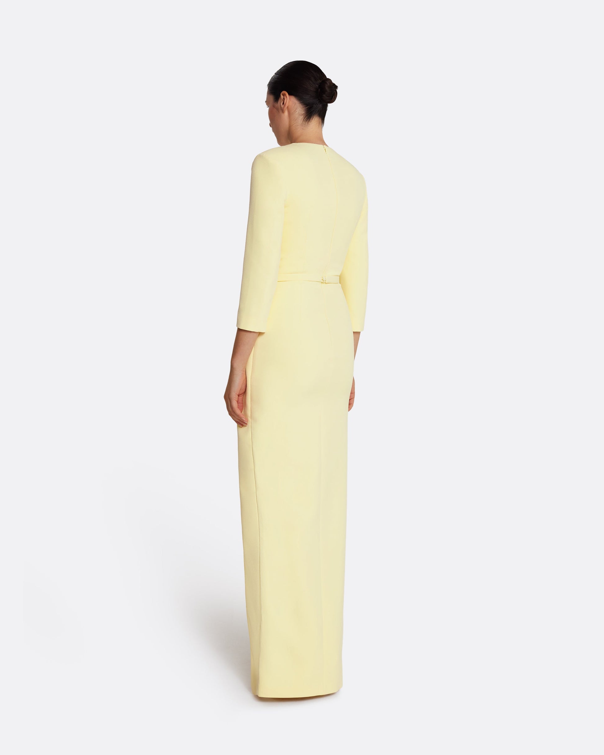 pale yellow long sleeve dress Modest LDS Pale Yellow Bridesmaid Dresses Long Sleeves