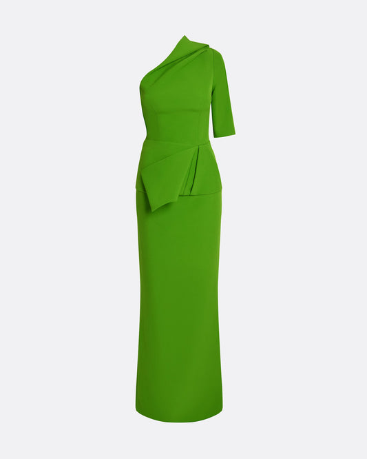 Rosalinda Long Dress in Verdant Green