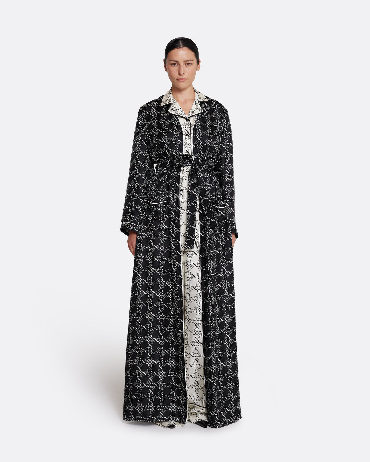 Fiorella Jacket in Ecru on Black