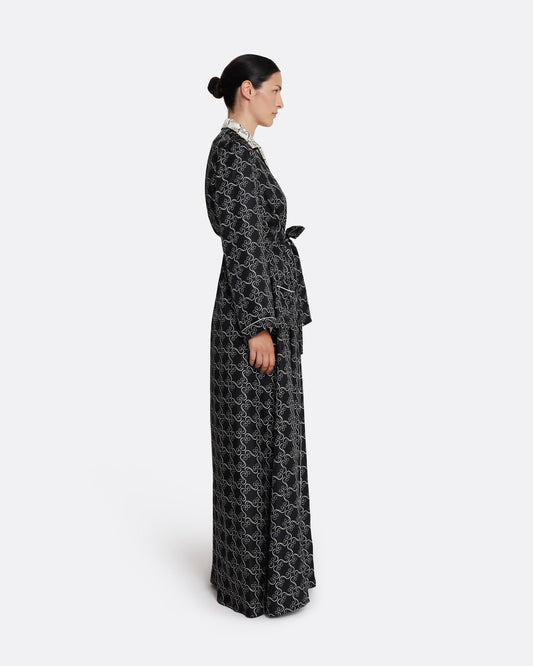 Fiorella Jacket in Ecru on Black